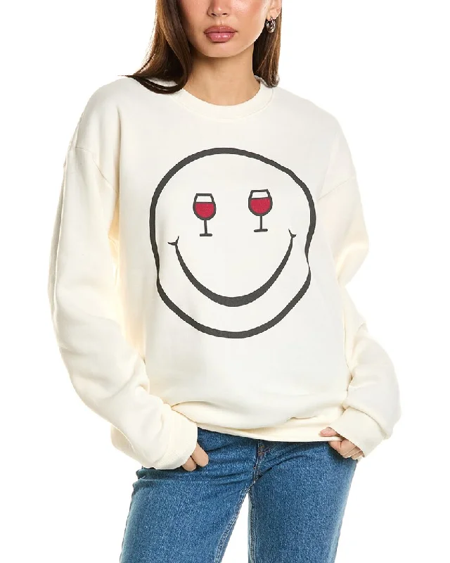 Project Social T Wine Eyes Sweatshirt Hoodie with Hem Applique Textured Unique
