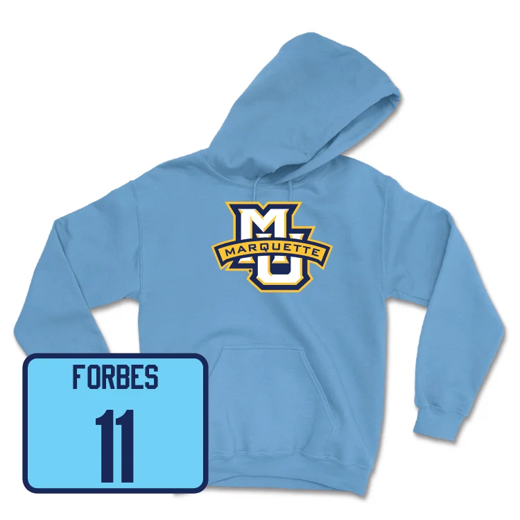 Championship Blue Women's Basketball Marquette Hoodie - Skylar Forbes Hoodie with Rhinestones Sparkly Elegant