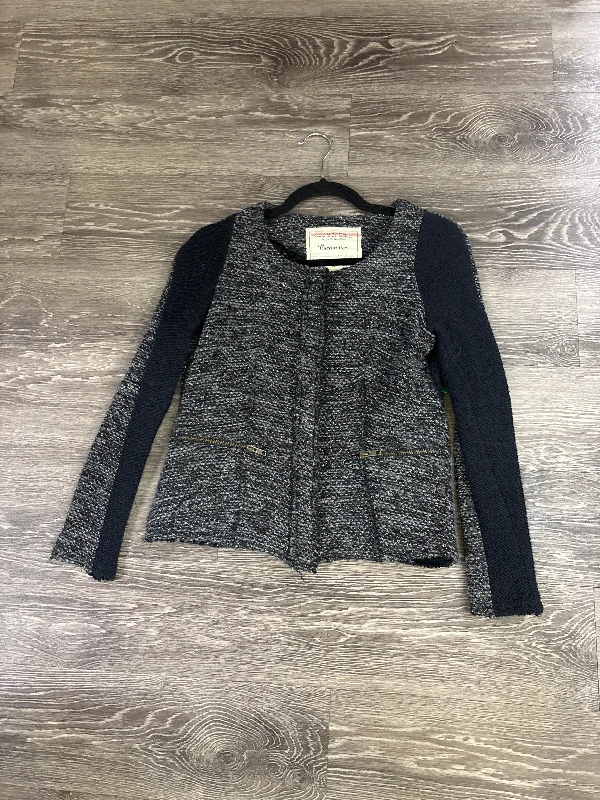 Cartonnier Tweed 2Tone Button Jacket - small Insulated Jacket Fitted Jacket Loose Jacket