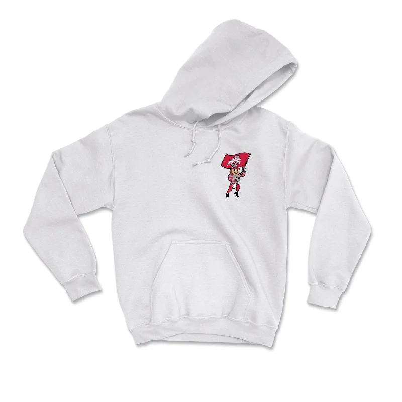 Women's Golf White Brutus Hoodie - Faith Choi Hoodie with Hem Patch Decorative Personalized Women's Golf White Brutus Hoodie - Faith Choi Hoodie with Hem Patch Decorative Personalized