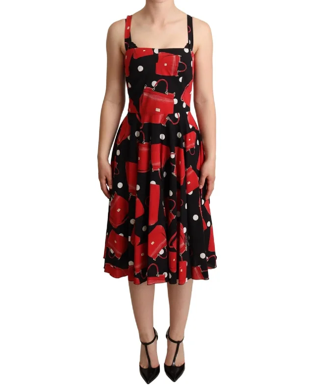 Dolce & Gabbana H Bag Print A-line Mid Length Dress