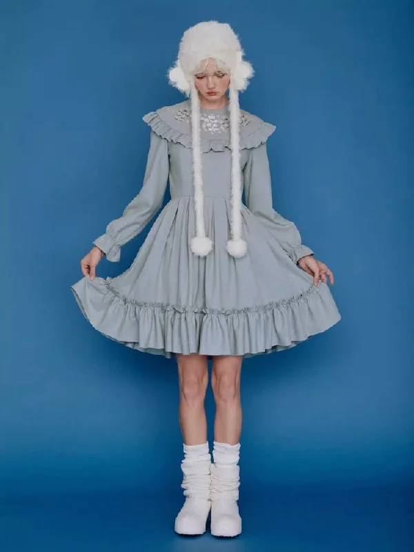 Snow Bear Waisted Dress【s0000006934】 Tunics Evening elegant
