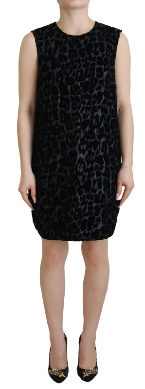 Dolce & Gabbana Elegant Leopard Pattern Mini Shift Women's Dress