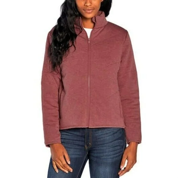 Three Dots Cozy Midweight Insulated Quilted High Low Hem Zip Jacket Tiered Jacket Buttoned Jacket Zippered Jacket