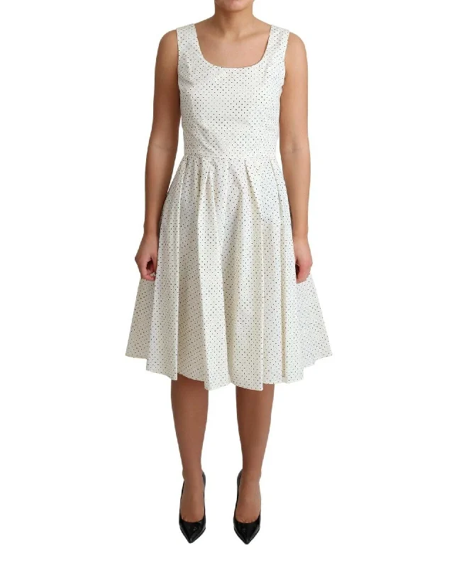 Dolce & Gabbana Polka Dotted Cotton A-Line Dress
