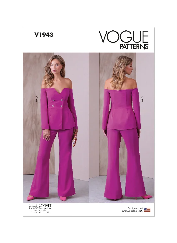 Vogue V1943 Misses' Jacket and Pants Nylon Jacket Polyester Jacket Spandex Jacket