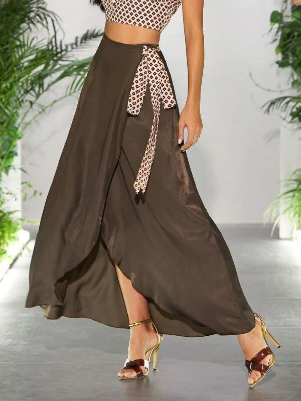 Tribal Tape Knot Wrap Skirt vintage skirt charm
