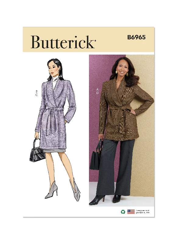 Butterick Pattern B6965 Misses' Jacket, Skirt and Pants Embroidered Jacket Appliqued Jacket Beaded Jacket