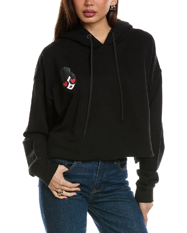 alice + olivia Sunny Staceface Hoodie Hoodie with V-Neck Classic Versatile