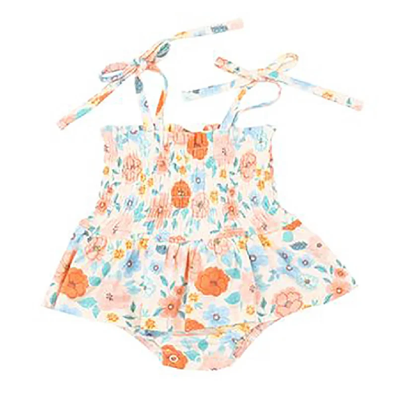 Angel Dear Smocked Bubble with Skirt Flower Cart velvet skirt sumptuous