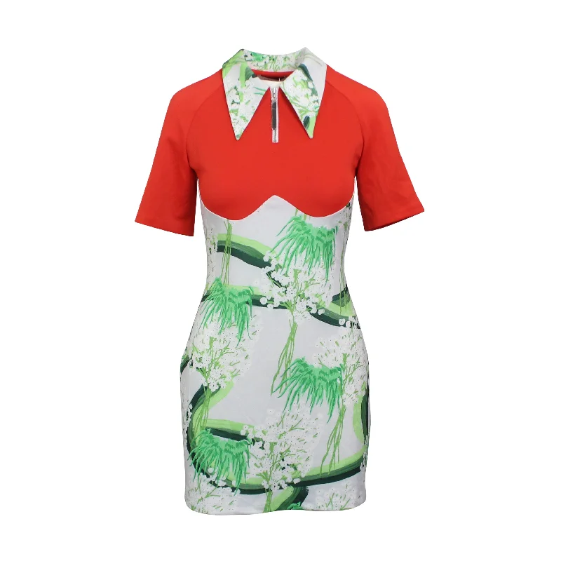 Kijun RED PRINT MAID DRESS
