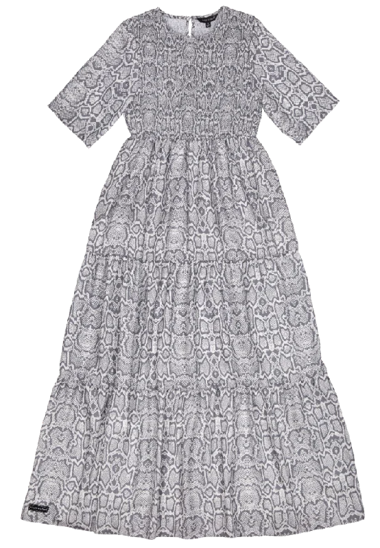 Shirred Dress Snake Women's Simply Southern