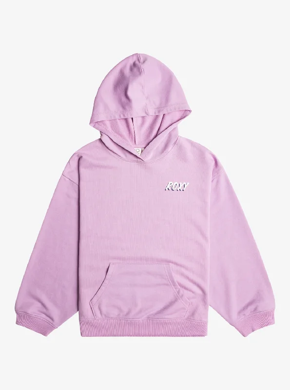 Girls 4-16 Afternoon Hoodie - Crocus Petal Hoodie with Oversized Fit Loose Comfortable Girls 4-16 Afternoon Hoodie - Crocus Petal Hoodie with Oversized Fit Loose Comfortable