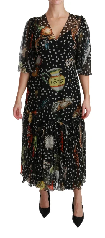 Dolce & Gabbana  Women's Polka Dot Silk Dress