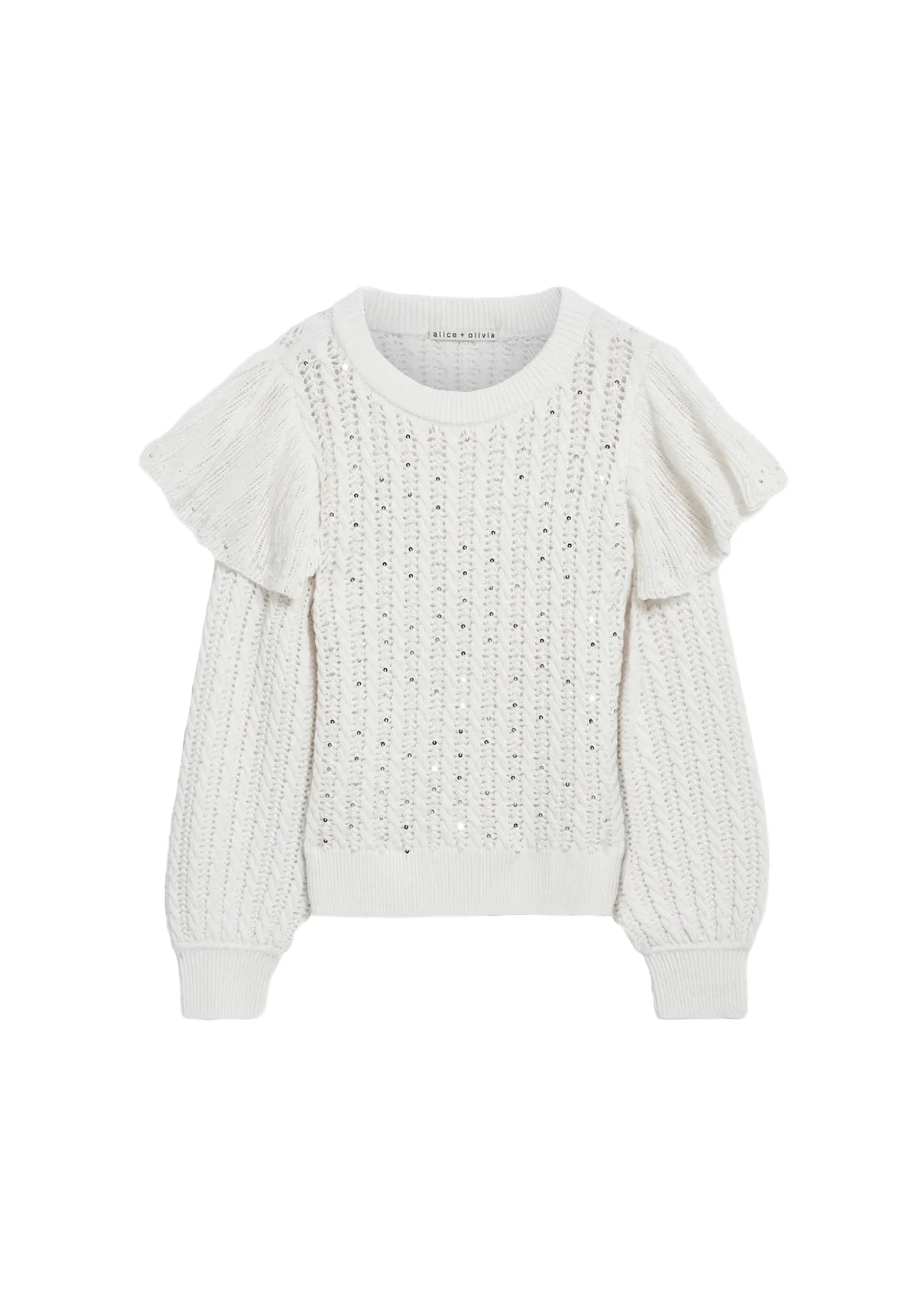 ROSI RUFFLED SWEATER Polka Dot Checkered Tartan