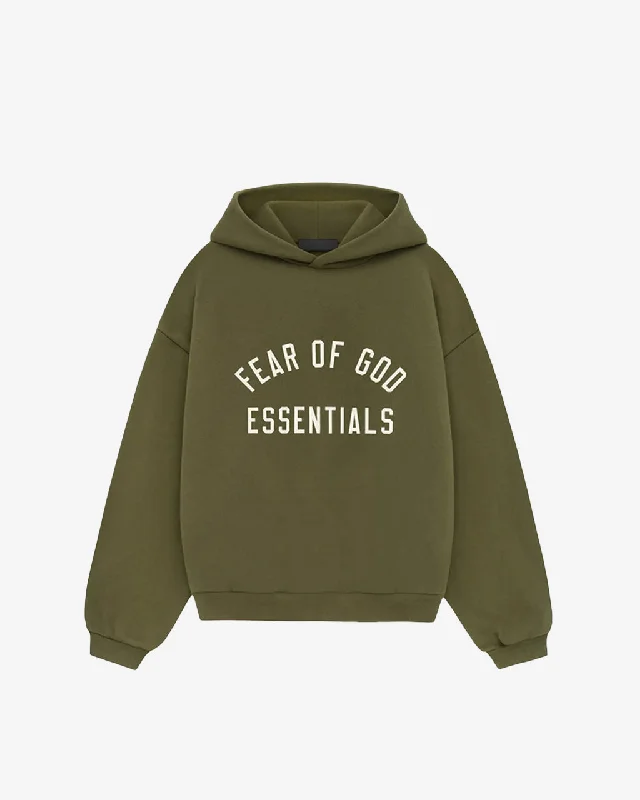 Kids Fleece Hoodie Military Hoodie with Embroidery Detailed Premium