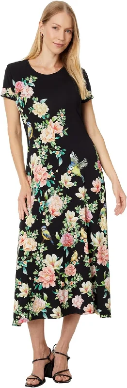 Johnny Was Women's The Janie Favorite Cap Sleeve Dress-Birdie, Multi