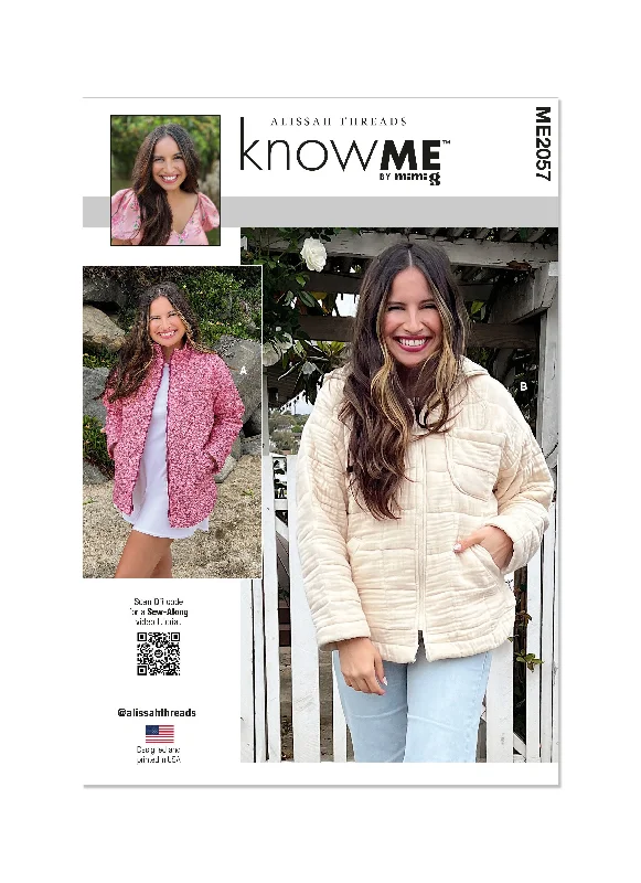 Know Me Pattern Me2057 Misses' Jacket Coat Hooded Jacket Caped Jacket Shawl Collar Jacket