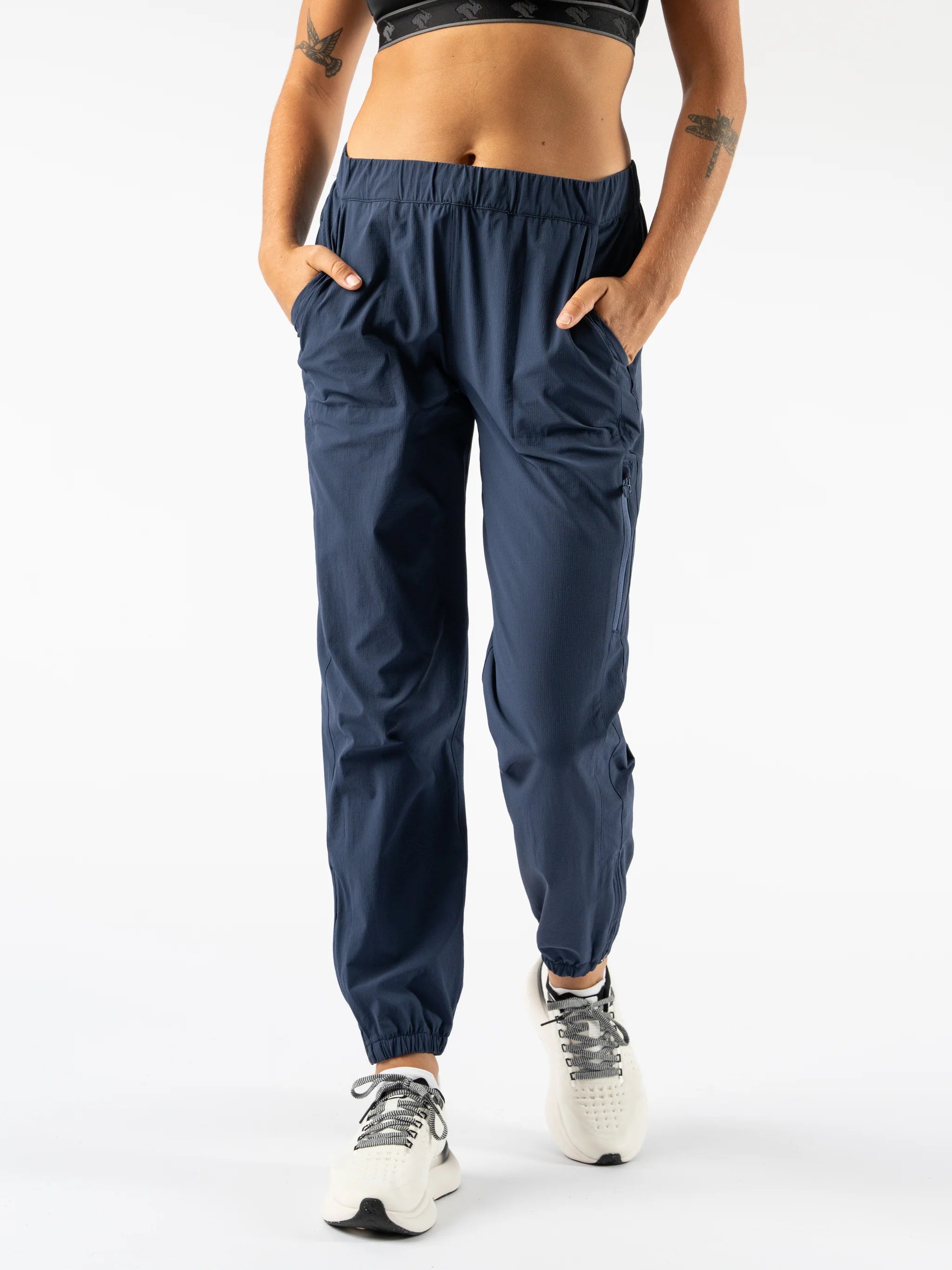 rabbit Women's High Country Pants in Midnight Blue Modern Bootcut Pants