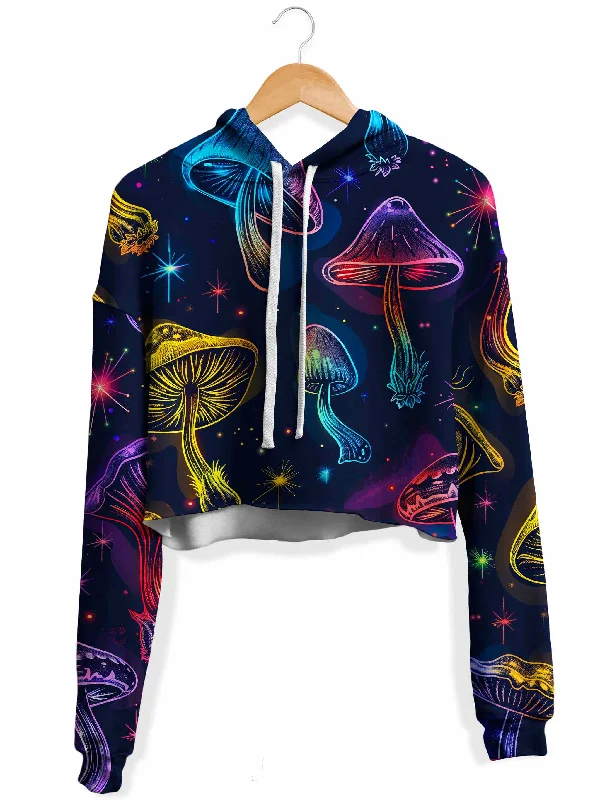 Magic Dreams Fleece Crop Hoodie Hoodie with Full-Zip Functional Layering