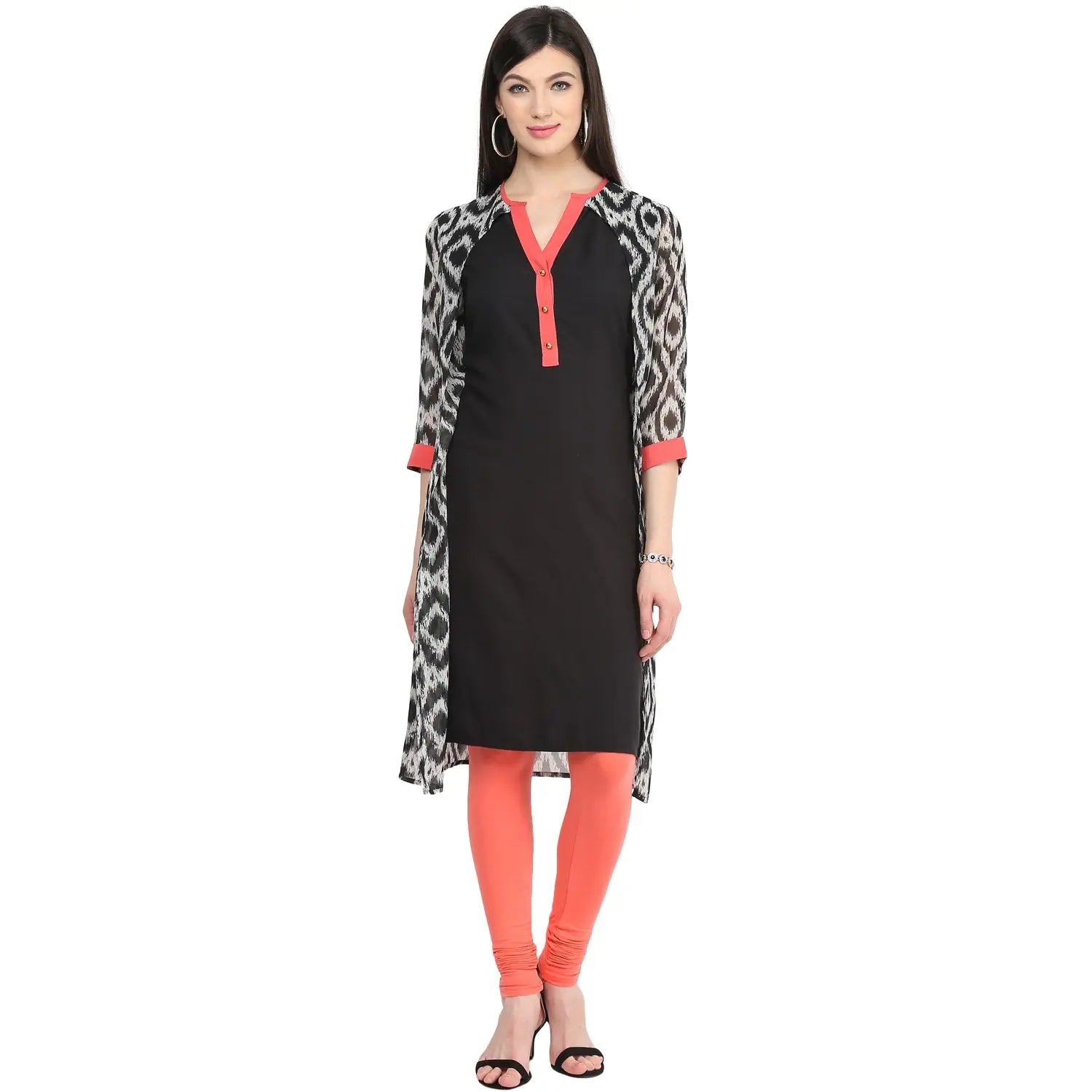 Pannkh Women's Printed Jacket Kurti Fleece Jacket Down Jacket Feather Jacket