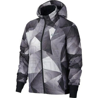 Nike Women's Shield Flash Running Jacket Toggled Jacket Drawstring Jacket Belted Jacket