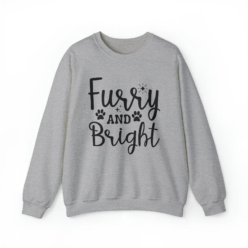 Furry and Bright Unisex Crewneck Sweatshirt Hoodie with Cropped Fit Short Trendy
