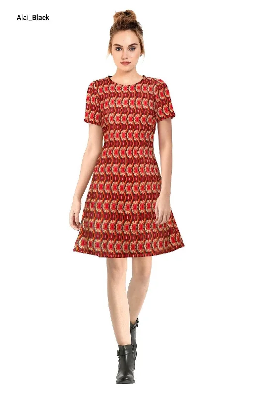 Alai_Black Designer Dress Crepe