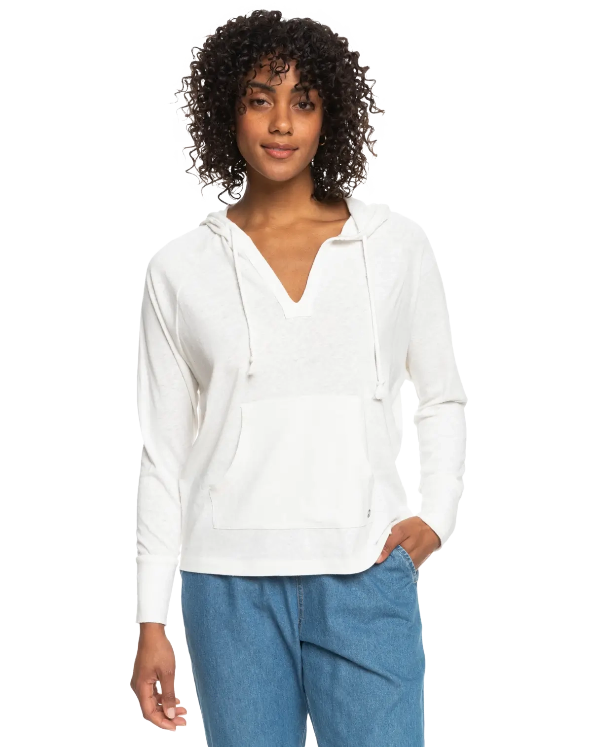 Destination Surf Hoodie in Snow White Hoodie with Earth Tones Natural Calm