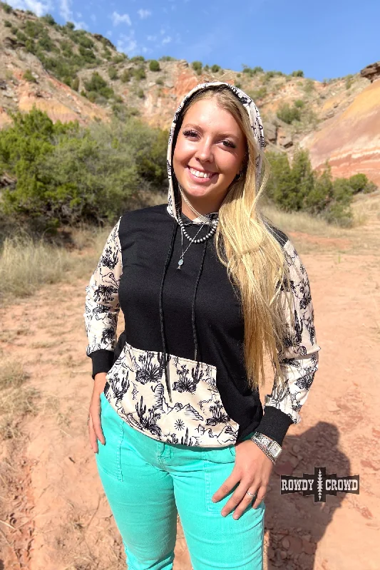 Cactus Plains Hoodie Hoodie with Relaxed Fit Easy Casual