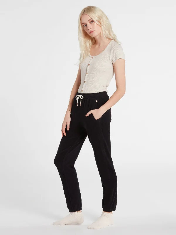 Lived In Lounge Fleece Pants - Black Lightweight Jogger Pants