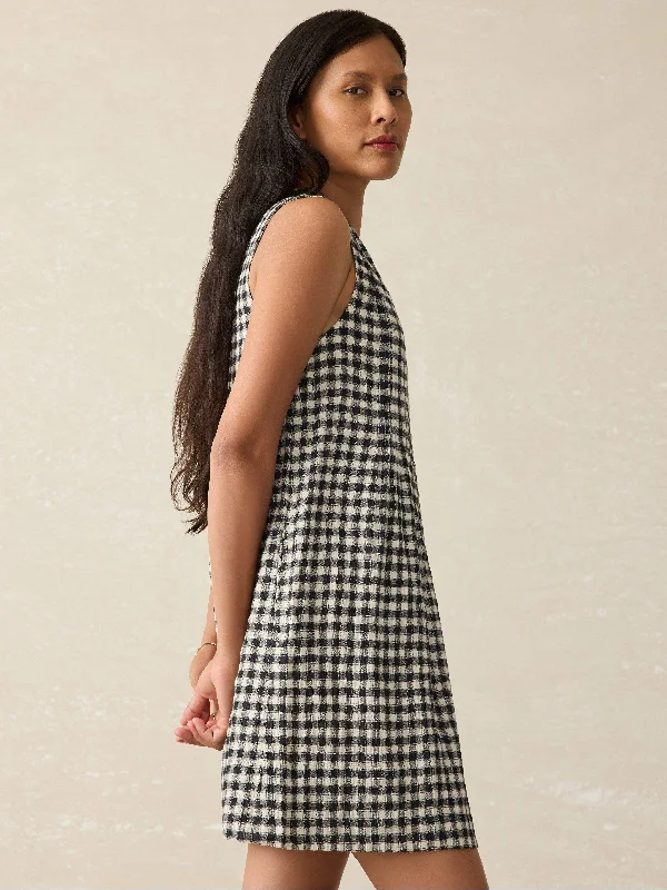 Isha Gingham Dress - Moonlit Gingham Bodycon Club Sequined