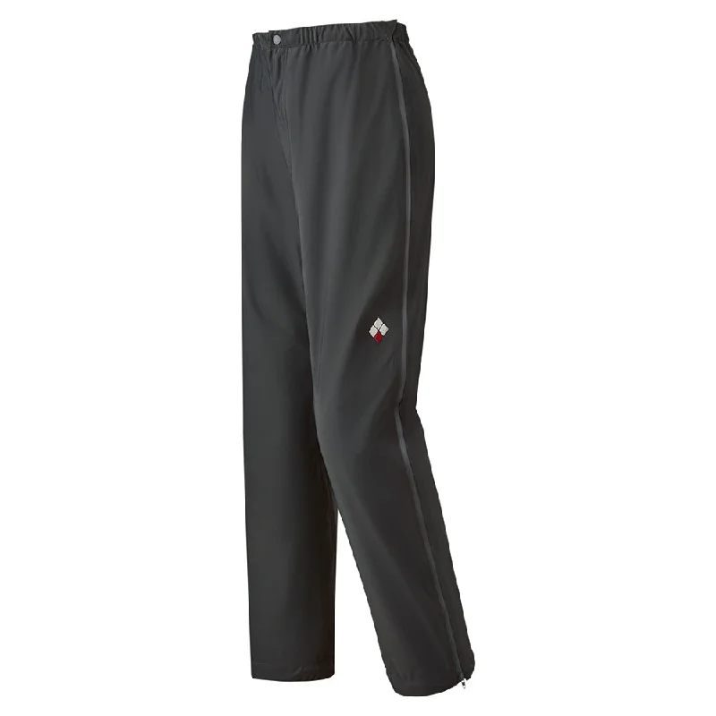 Montbell Women's Stretch Rain Full Zip Pants - Waterproof Hiking Outdoor Travel Chic Wool Trousers