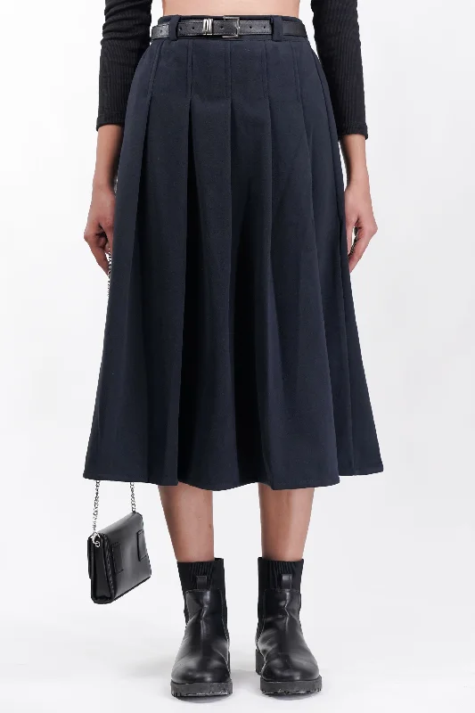 Cobalt Blue Suede Skirt linen skirt natural