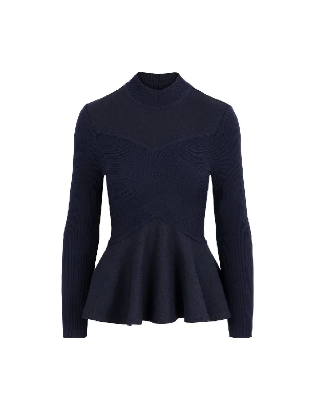MARYLING Navy Knit Woven Matching Sweatshirt Hoodie with Hem Embroidery Detailed Premium MARYLING Navy Knit Woven Matching Sweatshirt Hoodie with Hem Embroidery Detailed Premium