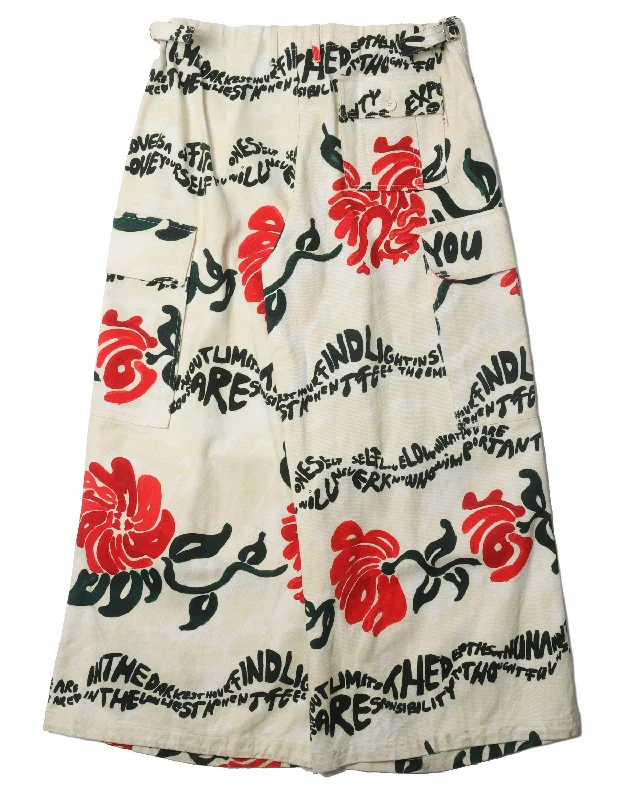 Painted Floral Oversized Pants Casual Yoga Pants