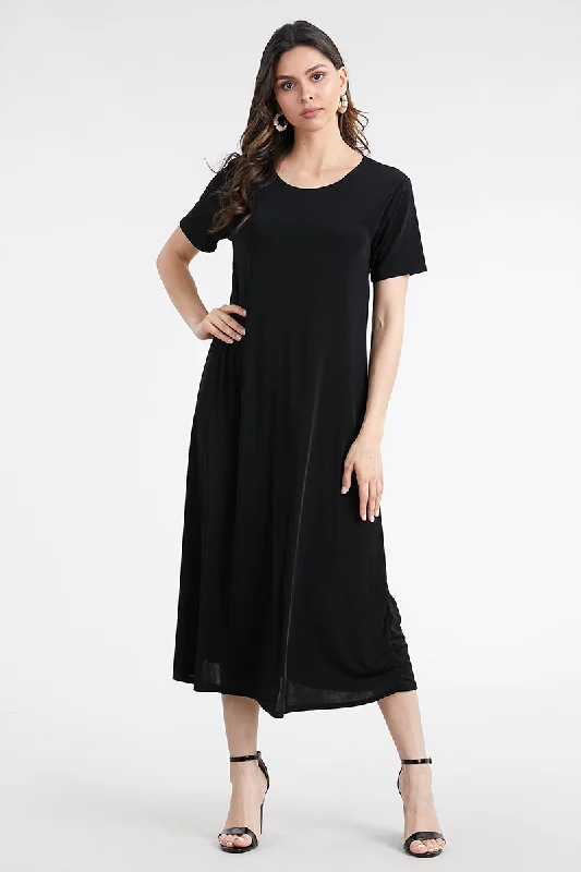 Classic Stretch Long Dress Short Sleeve-7002BN-SRS1