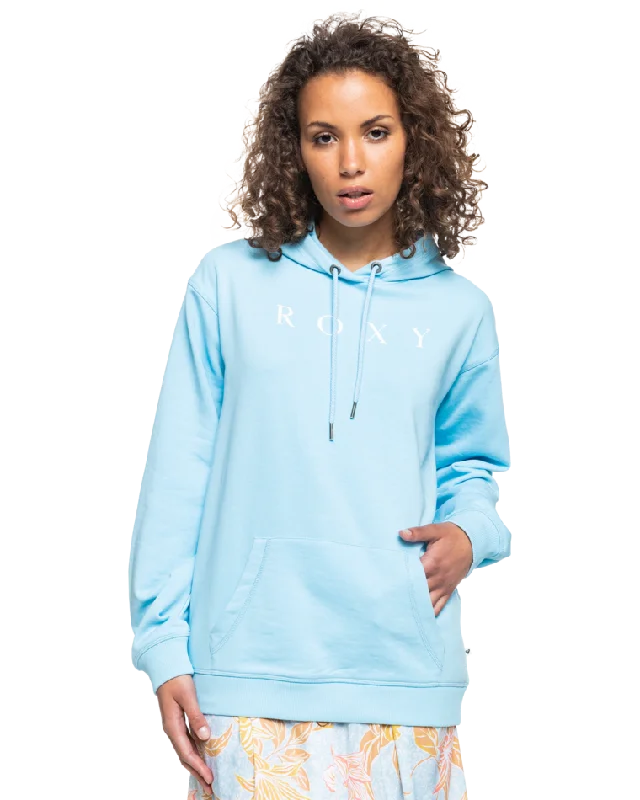 Surf Stoked Hoodie in Cool Blue Hoodie with Button Classic Timeless