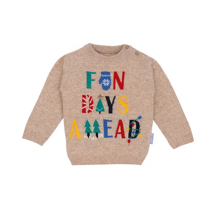Fun Days Unisex Jumper Sweater Satin Blend Silk Blend Wool Blend