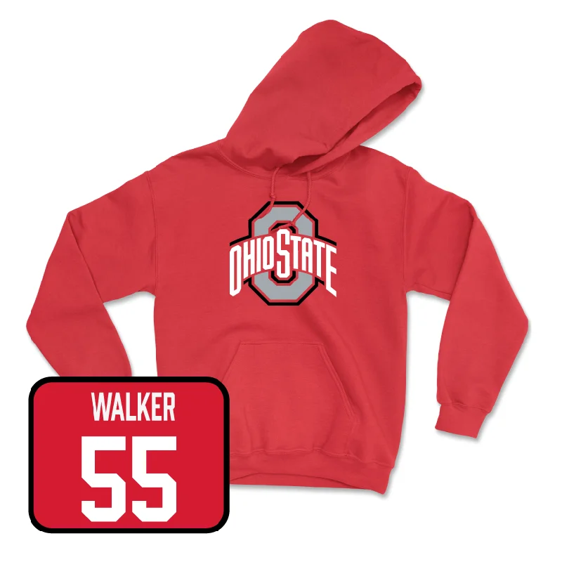 Red Women's Basketball Team Hoodie - Eboni Walker Hoodie with Belted Waist Structured Tailored Red Women's Basketball Team Hoodie - Eboni Walker Hoodie with Belted Waist Structured Tailored