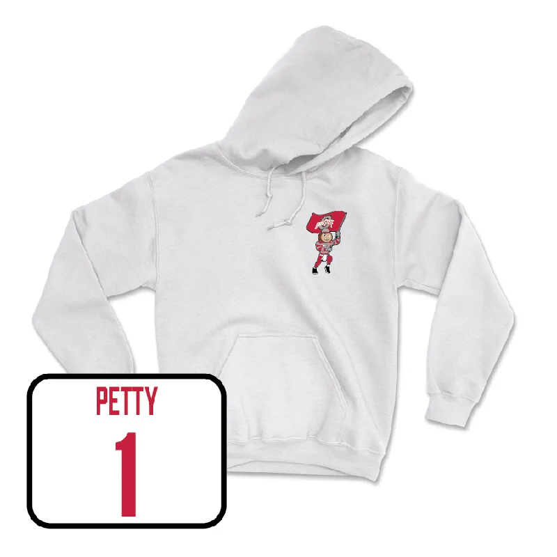 Women's Basketball White Brutus Hoodie - Ajae Petty Hoodie with Oversized Fit Loose Comfortable Women's Basketball White Brutus Hoodie - Ajae Petty Hoodie with Oversized Fit Loose Comfortable