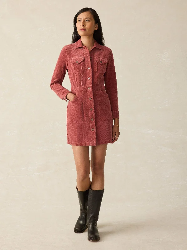 Softstretch Cord Michelle Dress - Spiced Apple Tunics Luxurious high-end