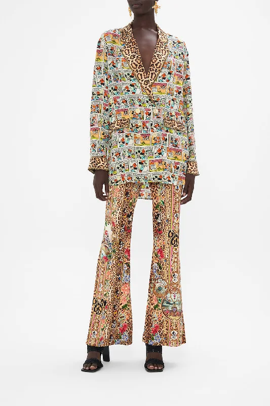 DOUBLE BREASTED SOFT JACKET A TRIP DOWN THE COMIC STRIP Mesh Jacket Canvas Jacket Denim Jacket