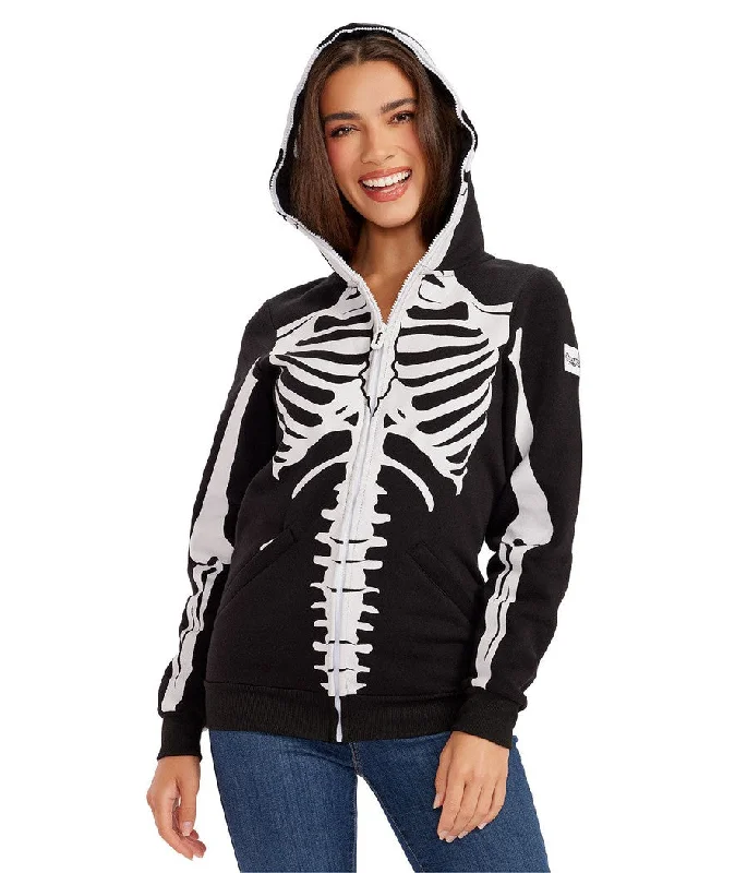 Women's Skeleton Hoodie Hoodie Dress Longline Feminine