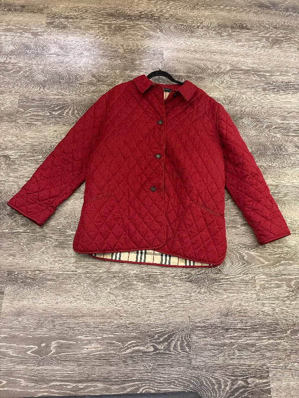 Burberry Quilted Long Button Jacket - large Wool Jacket Cashmere Jacket Tweed Jacket