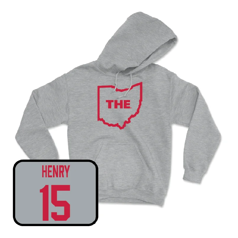 Sport Grey Women's Basketball The Hoodie  - Seini Henry Hoodie with Typography Text Message