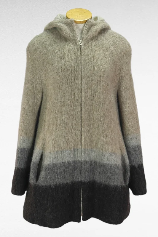 70s Icelandic Wool Hooded Jacket     M Knit Jacket Woven Jacket Fleece Jacket