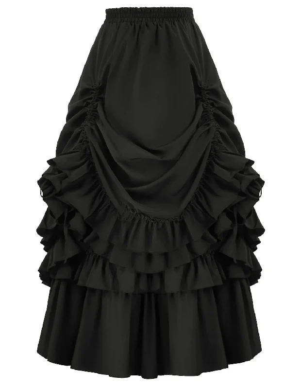 Vintage Punk Casual Daily Skirts With Flounced summer skirt style