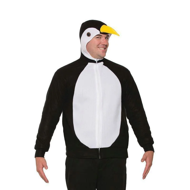 Penguin Hoodie Unisex Adult Costumes Chest Size 42" Hoodie with Strings Custom Fit Adjustable Penguin Hoodie Unisex Adult Costumes Chest Size 42" Hoodie with Strings Custom Fit Adjustable