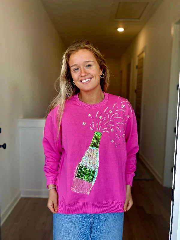 FINAL SALE - Sarah Champagne Sweatshirt Hoodie with Toggle Buttons Decorative Unique FINAL SALE - Sarah Champagne Sweatshirt Hoodie with Toggle Buttons Decorative Unique